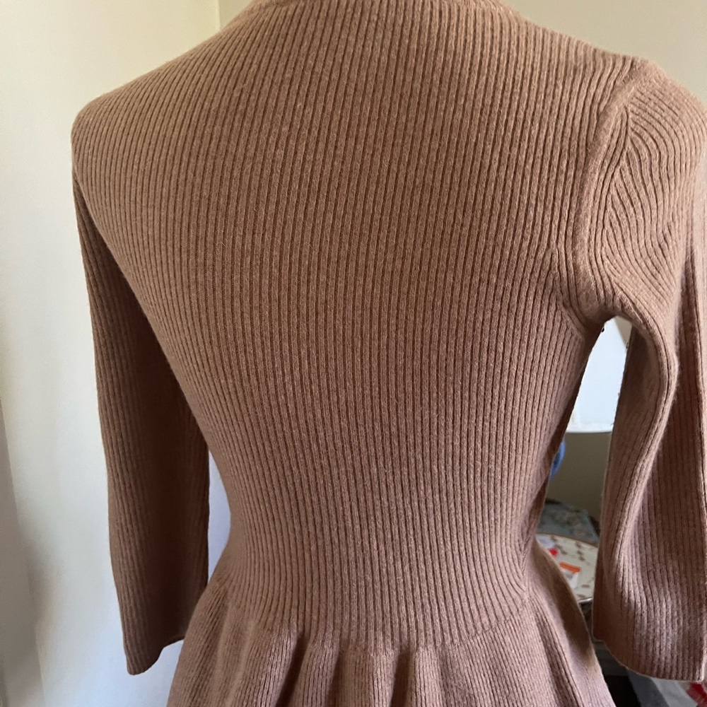 Tory Burch Camel Ribbed Sweater - Picture 2 of 4